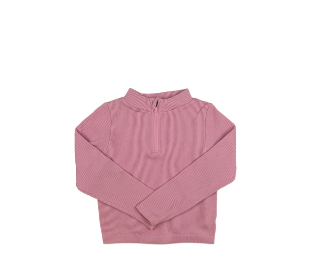 Růžový žebrovaný crop top Primark 