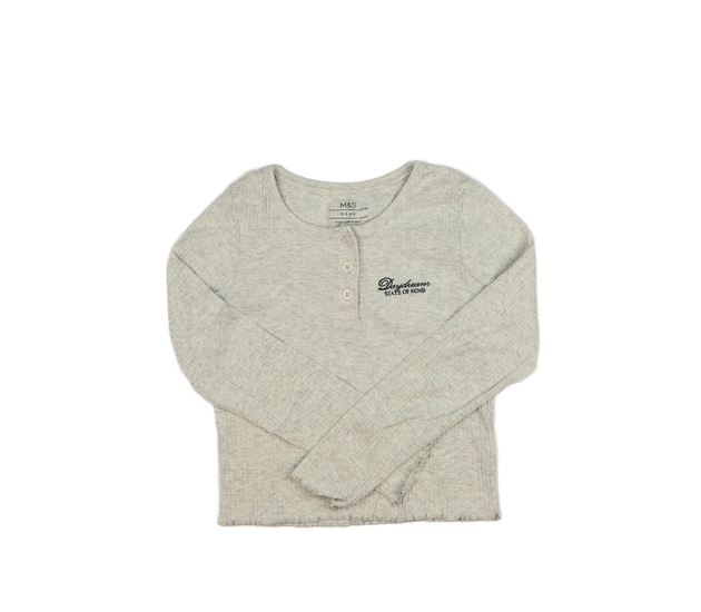Šedý melírovaný crop top M&S