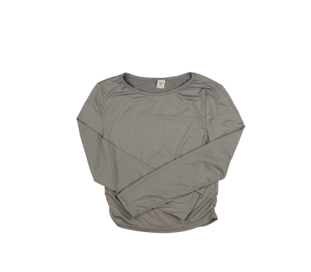 Šedý crop top 