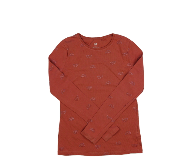 Tmavě oranžové triko s duhou H&M