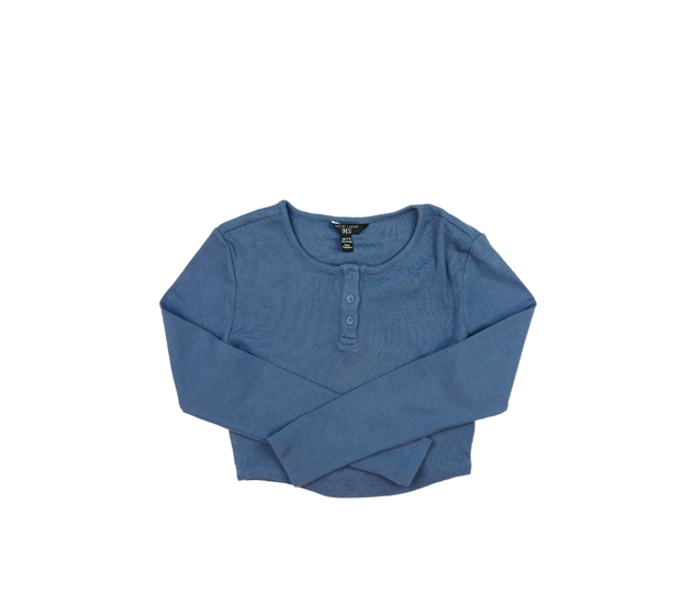 Modrý crop top vel. 170 New Look 