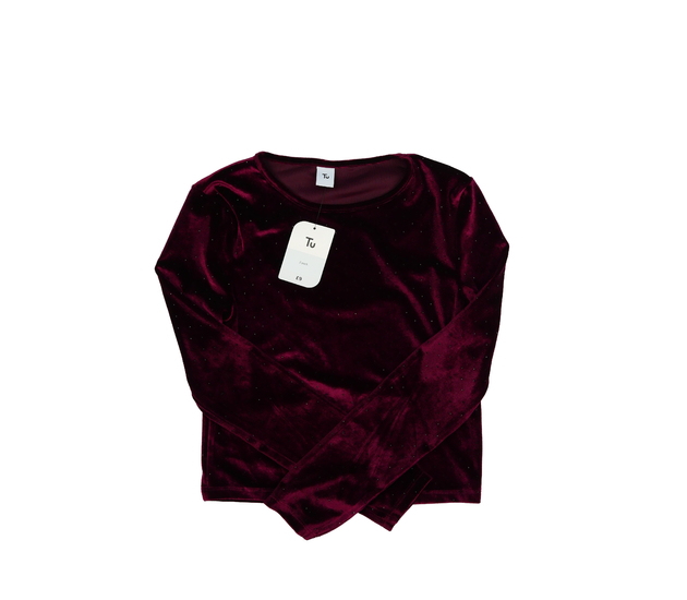 Nový červený semišový crop top Tu 