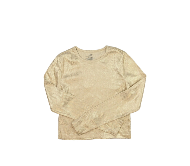 Zlatý lesklý crop top M&S