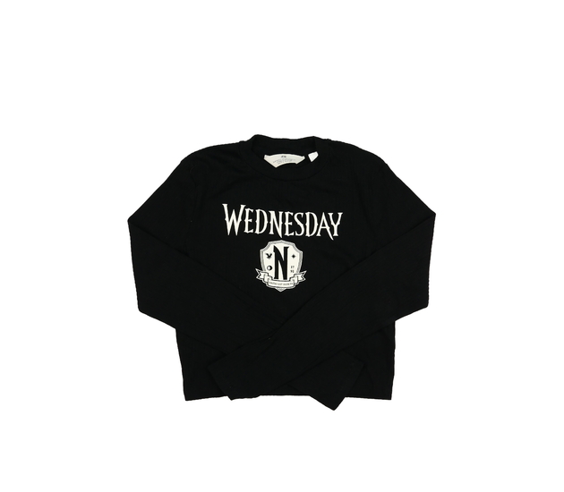 Černý crop top Wednesday H&M