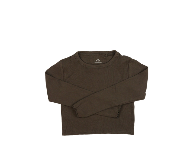 Hnědý crop top Next