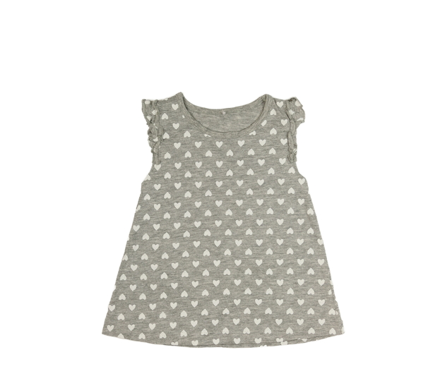 Šedé tílko se srdíčky a volánky George