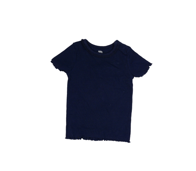 Tmavomodré triko s volánky F&F
