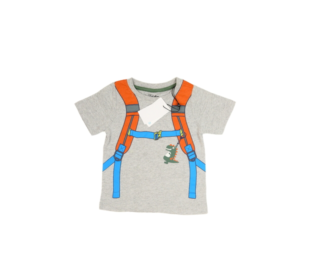 Nové šedé triko s potiskem i na zadní straně M&Co