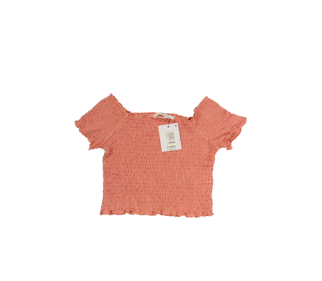 Nový prošívaný meruňkový crop top M&S