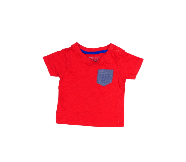 Červené melírované triko s kapsičkou Primark