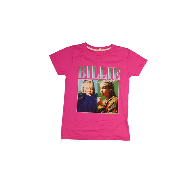 Růžové triko Billie Eilish