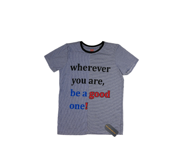 Nové modré pruhované triko vel. 176