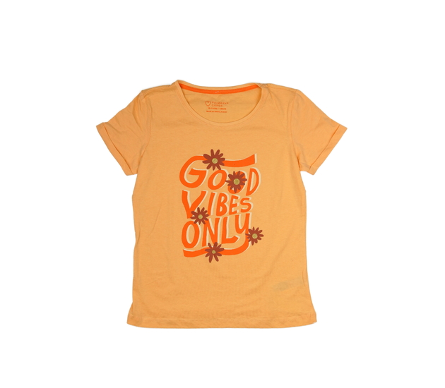 Světle oranžové triko s květinami Primark