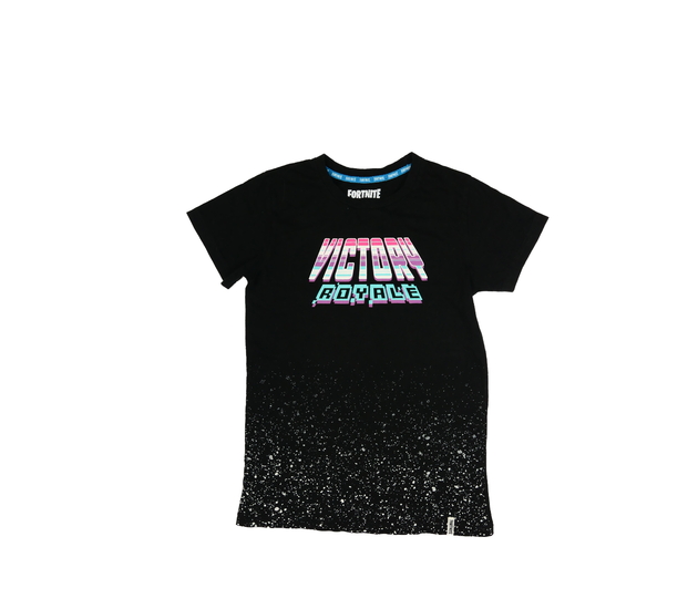 Černé triko s potiskem Fortnite 