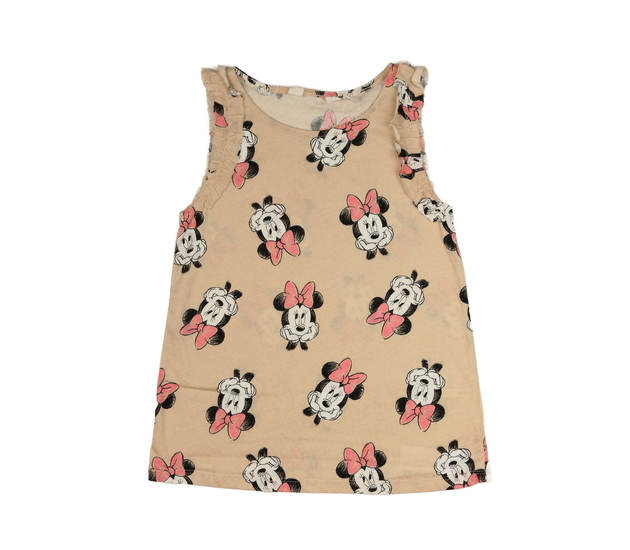 Světle růžové tílko s volánky Minnie Disney 