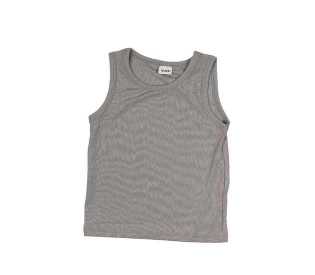 Šedé žebrované tílko