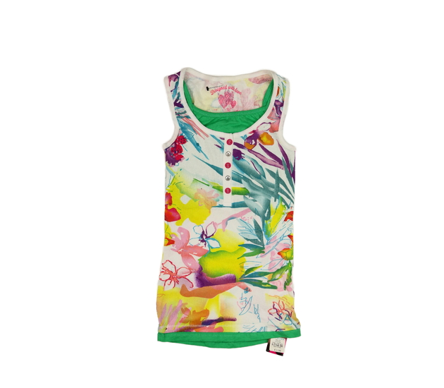 Nové květinové tílko s všitým crop tílkem Primark