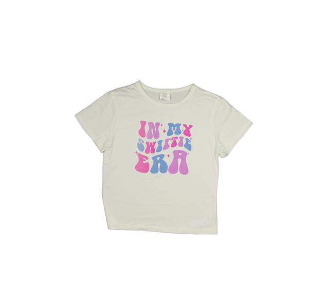 Bílé triko s barevným nápisem