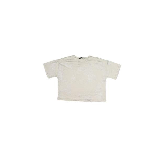 Stříbrný crop top George