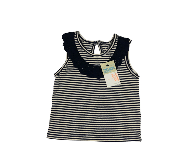 Nové pruhované tílko s krajkou Primark