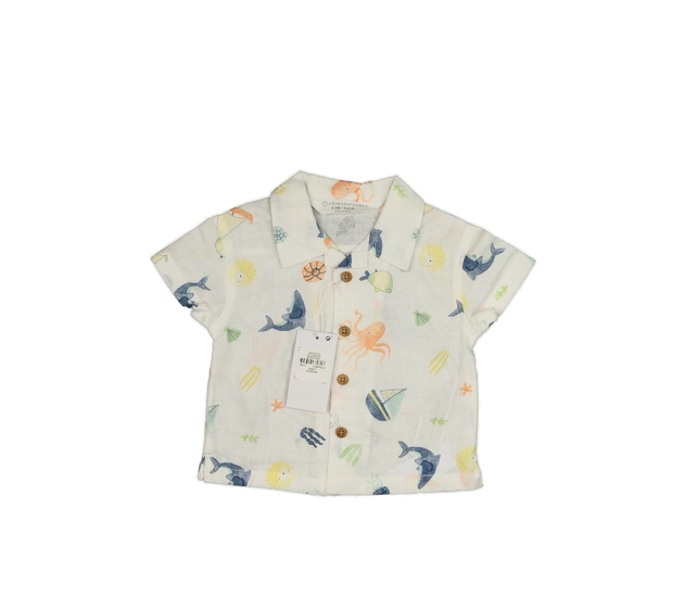 Nová bílá košile s mořskými tvory Primark