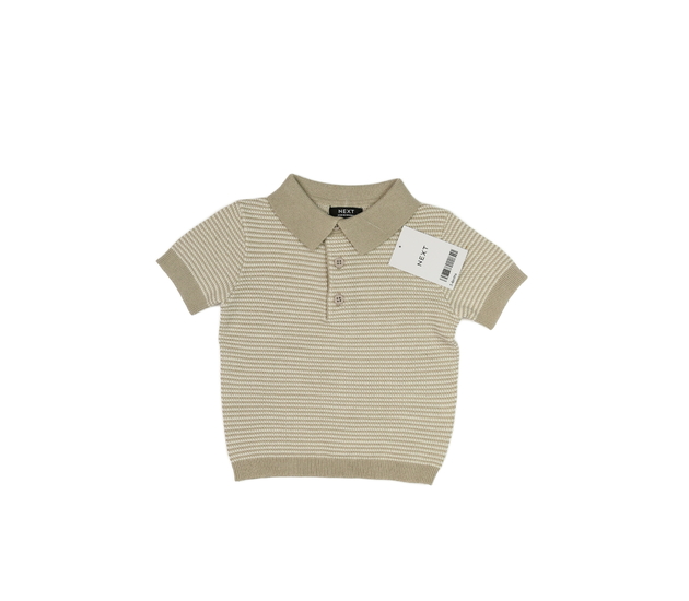 Nové hnědo-krémové triko s límečkem Next