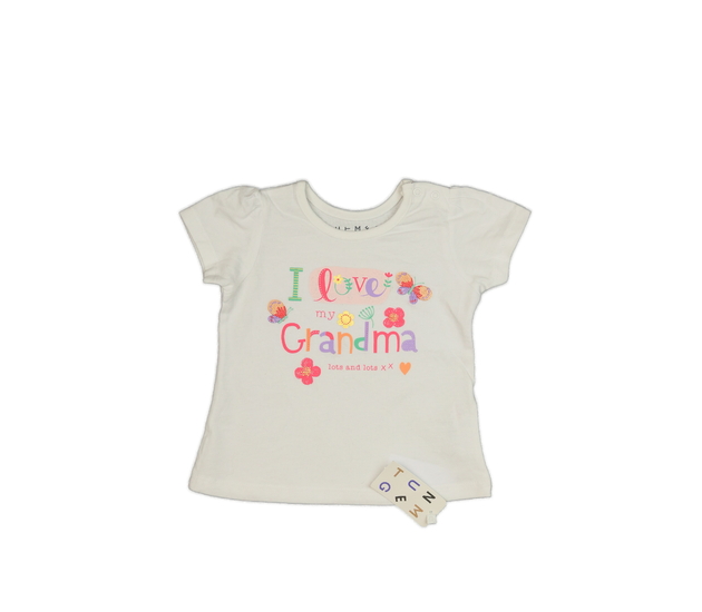 Nové bílé triko s barevným nápisem Nutmeg