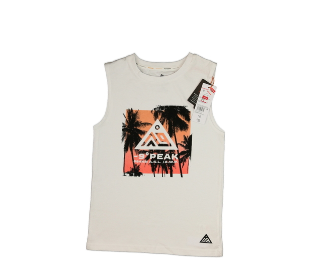 Nové bílé tílko s palmami