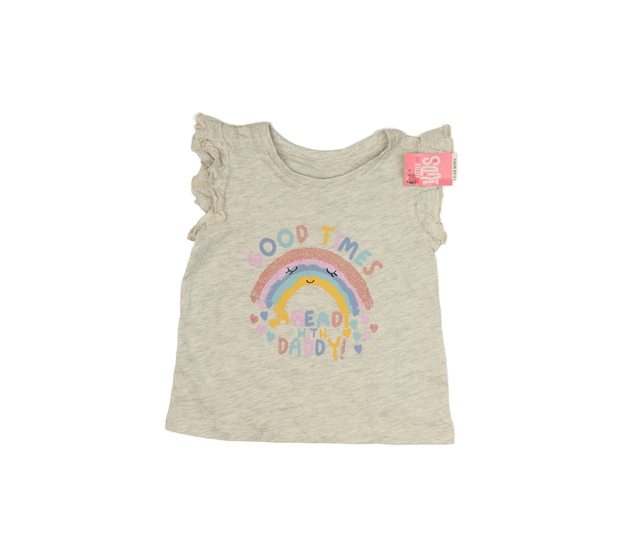 Nové šedé melírované triko s duhou 