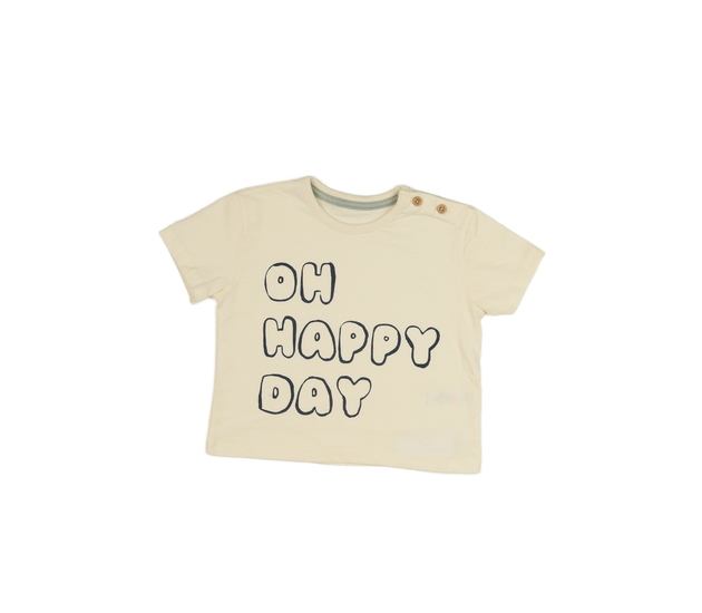 Krémové triko s nápisem George