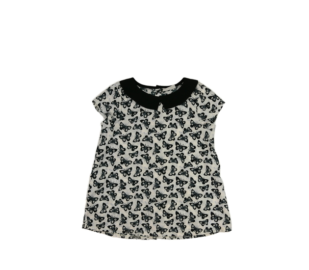 Lehká letní motýlí halenka s límečkem