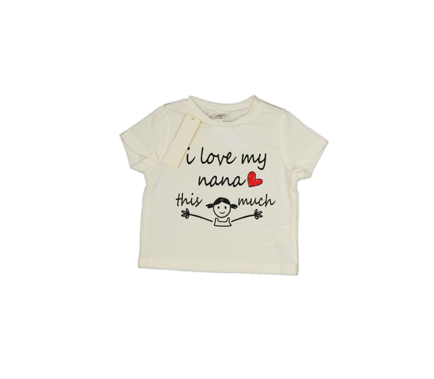 Nové krémové triko s nápisem