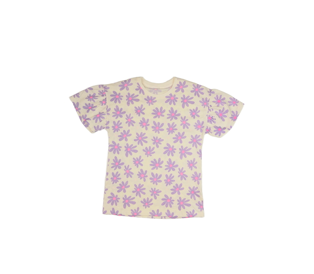 Krémové květinové triko George