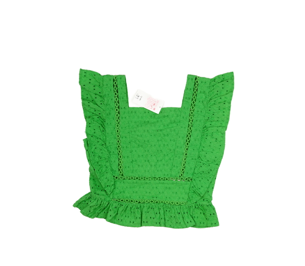 Nový zelený zdobný crop top 