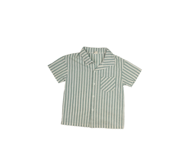 Zeleno-bílá pruhovaná košile 