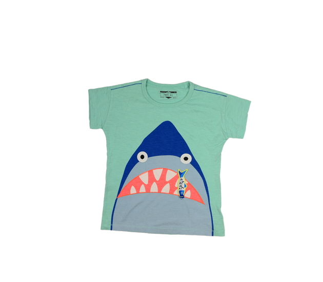 Tyrkysové triko se žralokem Next
