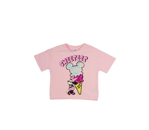 Světle růžové triko Minnie Disney