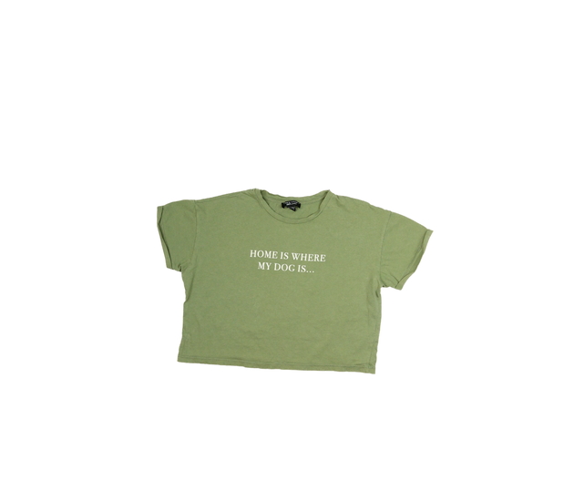 Zelený crop top vel. 170 New Look