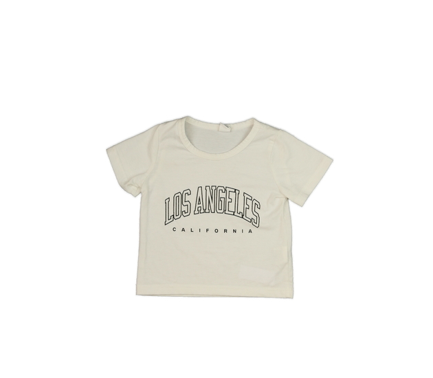 Krémové triko s nápisem