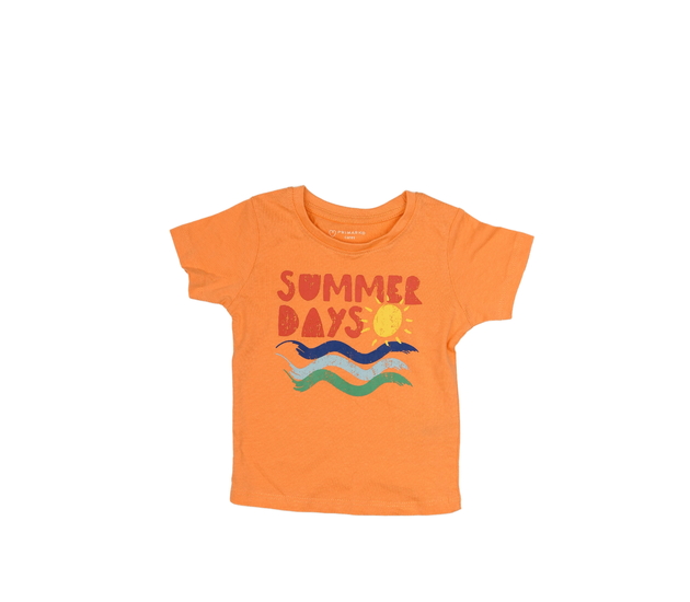 Oranžové triko s letním motivem Primark