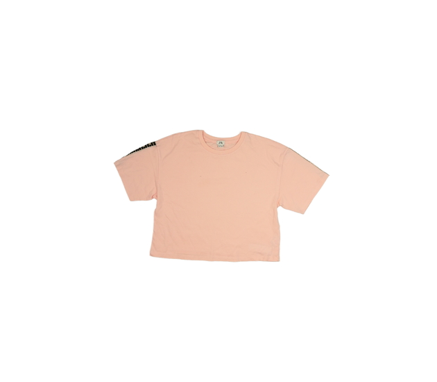 Růžový crop top s kamínky River Island