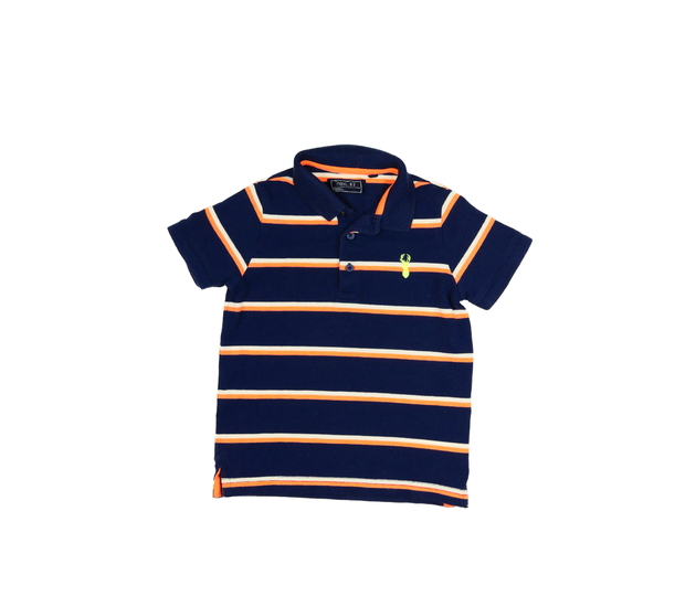 Tmavé pruhované triko s límečkem Next