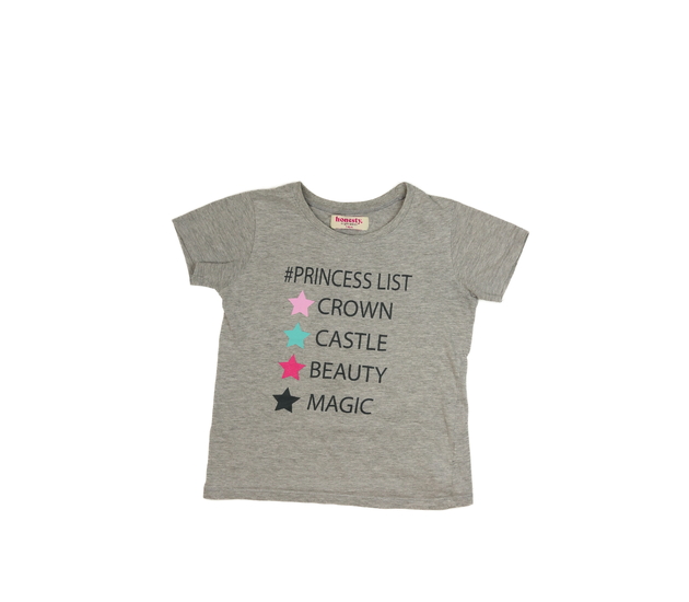 Šedé melírované volnočasové triko 