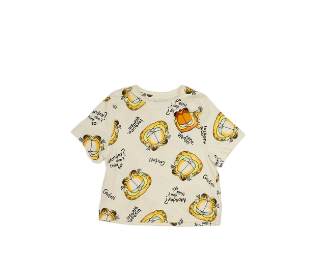 Nové krémové kratší triko Garfield 