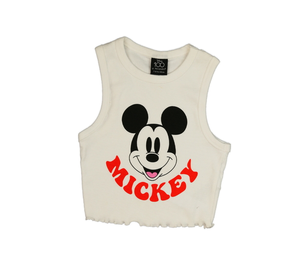 Krémový tílkový crop top Disney Primark