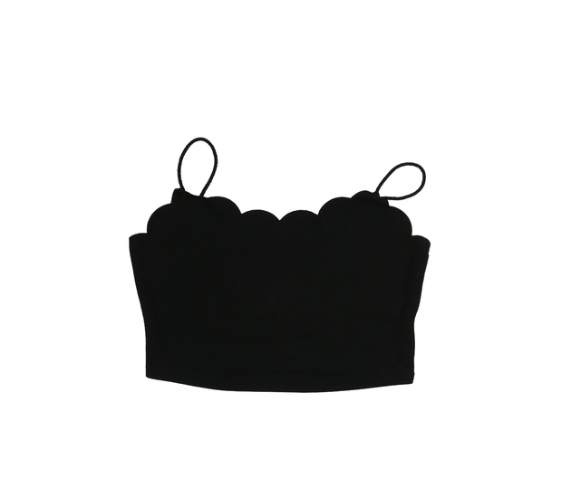 Černý velmi krátký crop top 