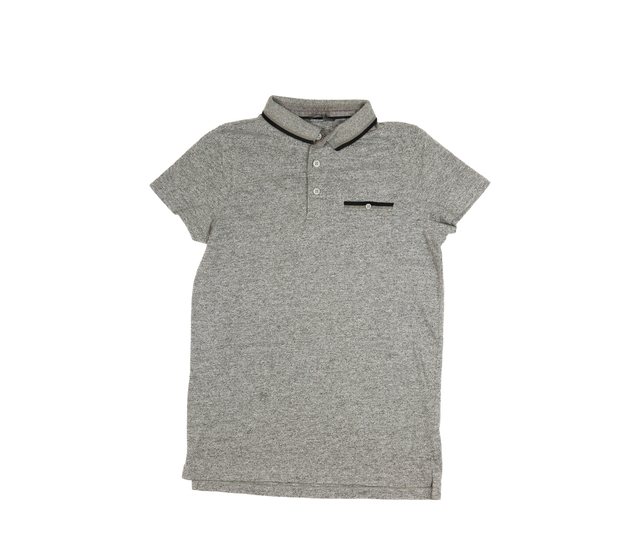 Šedé melírované triko s límečkem Primark