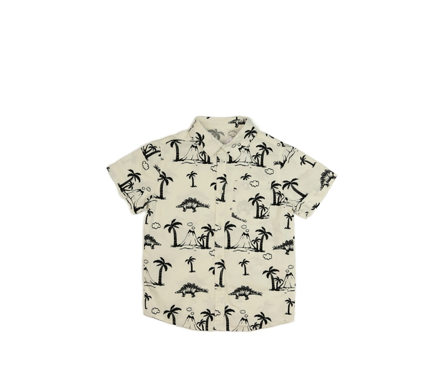 Bílá košile s palmami a dinosaury George