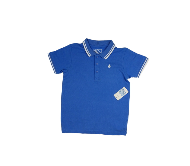 Nové modré triko s límečkem 