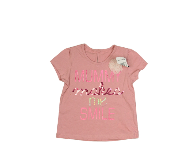 Nové růžové  triko s nápisem